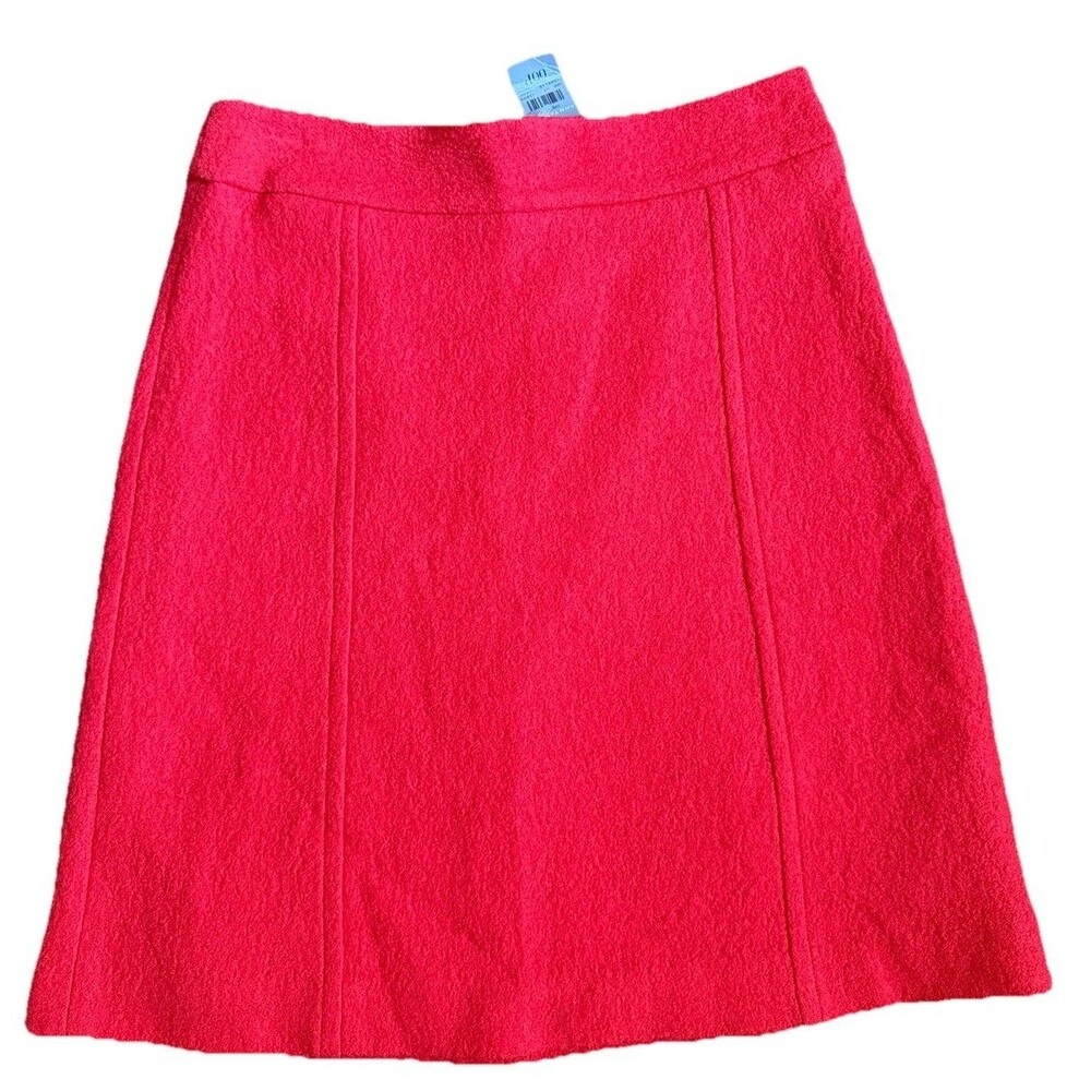 Ann Taylor Petites Red Size 00P Wool Blend Boiled Texture Mini A Line Skirt